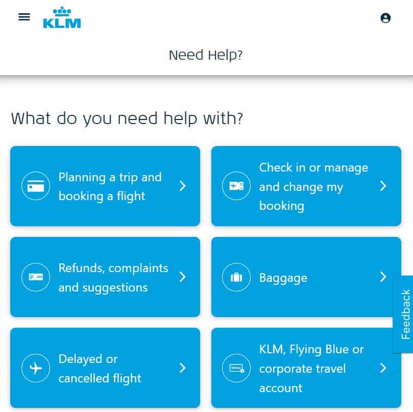 KLM שירות לקוחות יצירת קשר מרכז תמיכה