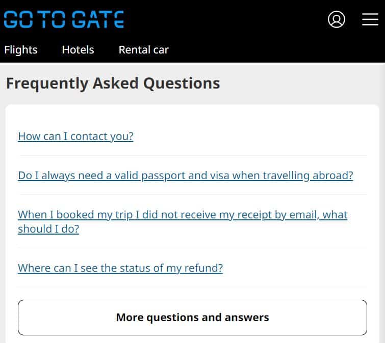 גו טו גייט שירות לקוחות תשובות לשאלות נפוצות