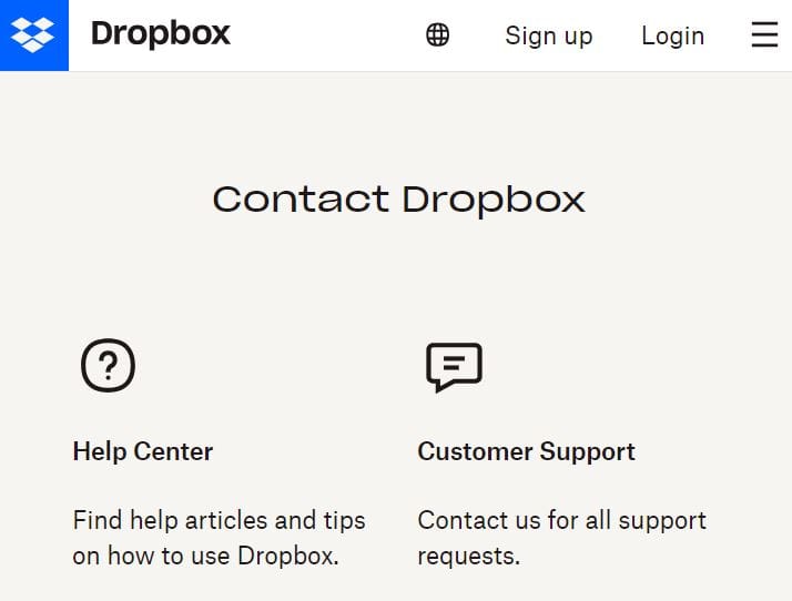 דרופבוקס שירות לקוחות יצירת קשר מרכז עזרה dropbox