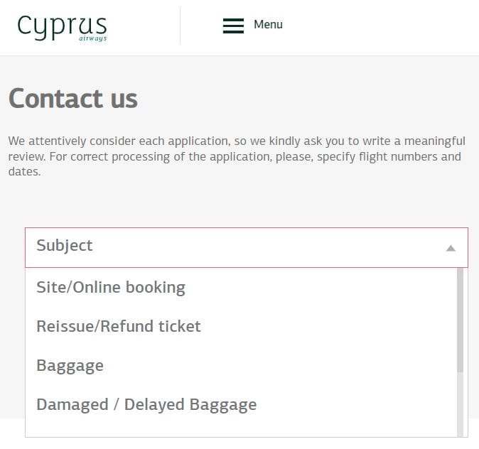 סייפרוס איירווייס שירות לקוחות צור קשר cyprus